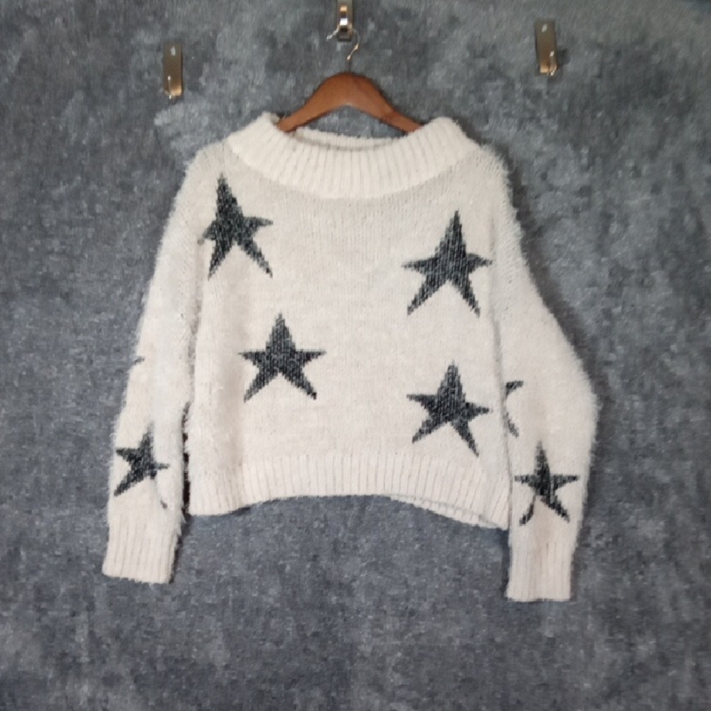 Aakaa Starry Night Sweater Fairy Chunky Cozy Long Sleeve Sweater Size M